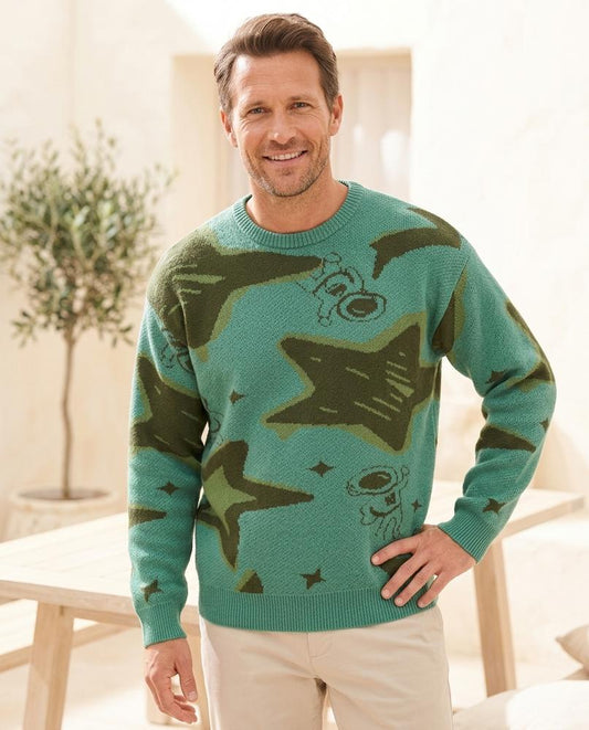 Weekamp24 - Caron | Gebreid Jacquard Trui Mannen